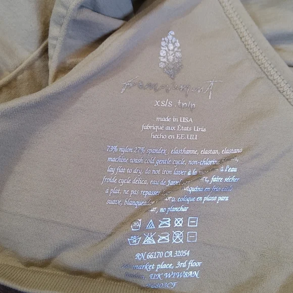 FREE PEOPLE Good Karma Ruched Crop Tank NWOT - XS/S - Picture 8 of 11